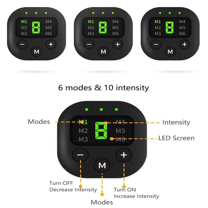 Ems Wireless Abdominal Arm Muscle Stimulator Smart Electric Six-Pack Abs Trainer Fitness Muscles Electrostimulator Hips Trainer