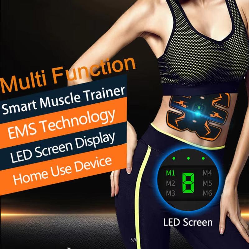 Ems Wireless Abdominal Arm Muscle Stimulator Smart Electric Six-Pack Abs Trainer Fitness Muscles Electrostimulator Hips Trainer