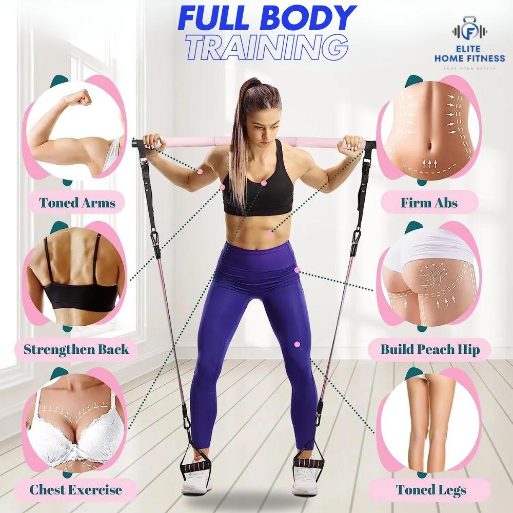 Kit portatile per barra Pilates: allenamento completo di forza e flessibilità del corpo
