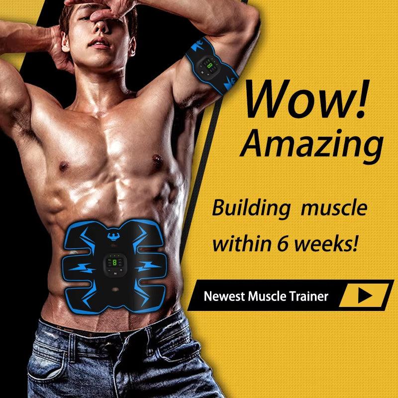 Ems Wireless Abdominal Arm Muscle Stimulator Smart Electric Six-Pack Abs Trainer Fitness Muscles Electrostimulator Hips Trainer
