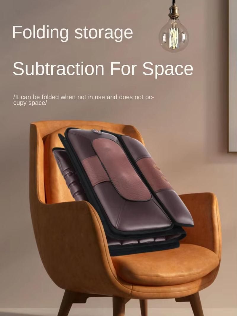 Intelligent Wave Massage Mattress Whole Body Multifunctional Cervical Spine Massage Pad Electric Heating Massage Chair Cushion