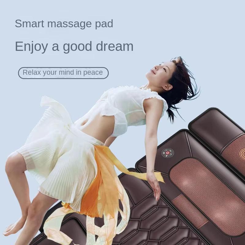 Intelligent Wave Massage Mattress Whole Body Multifunctional Cervical Spine Massage Pad Electric Heating Massage Chair Cushion