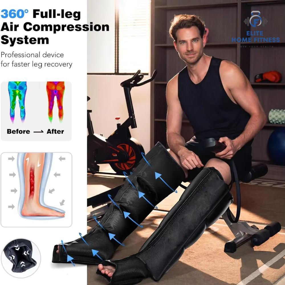 Soulagez rapidement les muscles endoloris : bottes de compression pour jambes portables sans fil