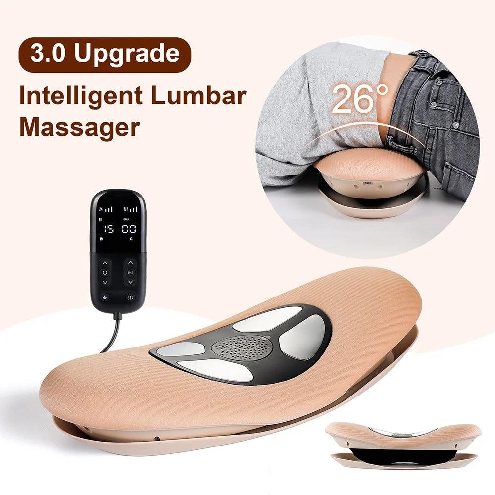 Electric Lumbar Traction Massager Vibration Waist Massager Airbag Waist Spine Support Back Massage Machine Waist Masajeador