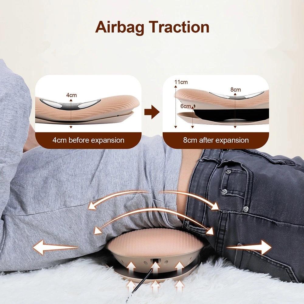 Electric Lumbar Traction Massager Vibration Waist Massager Airbag Waist Spine Support Back Massage Machine Waist Masajeador