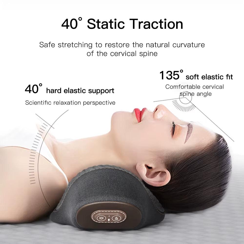 Heating Vibration Neck Massager Electric Cervical Massager Pillow Back Traction Relax Sleeping Memory Foam Pillow Spine Support