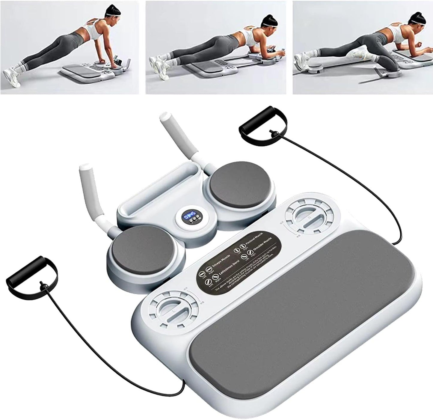 Portable and Multifunctional Abdominal Board Push-Up Plate for Home Exercise